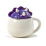 Peeping Lid Ceramic Lidded Animal Mug - Adoramals Purple Dinosaur