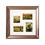 Multi Photo Frame Copper Glass Plastic 52 X 52 Cm Mirrored For 4 Pictures 15x10 Cm Collage Aperture