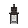 Outdoor Wall Light Lamp Black Iron Glass 34 Cm External