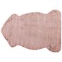 Area Rug Pink Faux Rabbit Fur Polyester 60 X 90 Cm Carpet