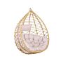 Hanging Chair Beige Rattan Indoor-outdoor Basket Shape