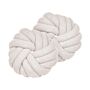 Set Of 2 Knot Cushion White Boucle 31 X 31 Cm Tied-up Plushy Decorative