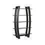 Bookshelf Black Particle Board 5 Tiers Open Shelves Bookcase Living Room Storage Furniture