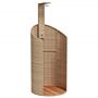 Vidaxl Outdoor Shower Beige 100x100x241.5 Cm Poly Rattan And Acacia Wood