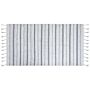 Area Rug Off - White Fabric 80 X 150 Cm Stripe Pattern