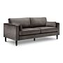 Hayward Velvet Grand 3 Seater Sofa - Grey