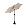 Ivory 2.5m Crank And Tilt Parasol Brushed Aluminium Pole (38mm Pole, 6 Ribs) This Parasol Is Made Using Polyester Fabric Which Has A Weather-proof Coating & Upf Sun Protection Level 50