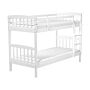 Double Bank Bed White Pine Wood Eu Single Size 3ft High Sleeper Children Kids