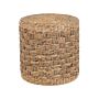 Pouf Natural Seagrass Water Hyacinth 40 Cm Styrofoam Filling Ottoman