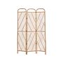 Room Divider Natural Light Rattan Frame 3 Panels Folding Decorative Wicker Screen Partition