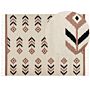 Kilim Area Rug Beige And Black Cotton 160 X 230 Cm Low Pile Pattern Rectangular Reversible