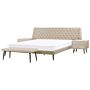 Bedroom Set Beige Faux Leather Eu Super King Size 6ft Bed 2 Bedside Tables Bed Bench