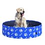 Pawhut Dog Swimming Pool Foldable Pet Bathing Shower Tub Padding Pool Dog Cat Puppy Washer Indoor/outdoor Φ120 × 30h Cm M Sized