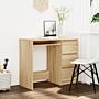 Vidaxl Desk Sonoma Oak 90x45x76 Cm Engineered Wood