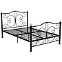 Chicago Small Double Metal Bed, Black