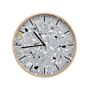 Wall Clock Grey Iron Vintage Design Granite Effect Round 31 Cm