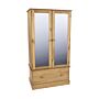 Cotswold 2 Mirror Door, 1 Drawer Wardrobe