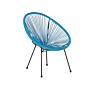 Garden Chair Blue Pe Rattan Papasan Outdoor Indoor Furniture Deep Seat