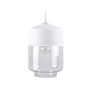 Hanging Light Pendant Lamp White Transparent Glass Shade Geometric Round