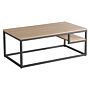 Licata Coffee Table Latte With Metal Black Painted Legs