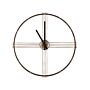 Wall Clock Gold Iron Frame Minimalist Design No Numbers Round 64 Cm