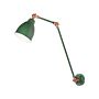 Wall Spot Lamp Dark Green Metal Ø 14 Cm Matt Finish Long Swing Arm Reading Light