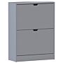 2 Drawer Shoe Cabinet, Grey (fsc 100%)