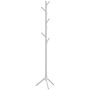 Homcom Eight-hook Wooden Coat Rack - White