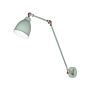 Wall Spot Lamp Light Green Metal Ø 14 Cm Matt Finish Long Swing Arm Reading Light