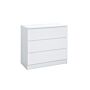 Oslo 3 Drawer Chest White