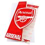 Arsenal Fc Crest Birthday Card