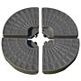 Outsunny 4-piece Parasol Base Cantilever Offset Patio Umbrella Circular Base Stand W/carry Handles, Water & Sand Filled