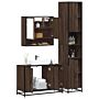 Vidaxl 4 Piece Bathroom Furniture Set Brown Oak Engineered Wood