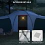 Outsunny 6-9 Man Tent With Bedrooms And Living Room, Accessories Included