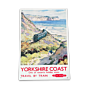 Vintage Metal Sign - British Railways Retro Advertising, Yorkshire Coast