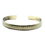 Brass Tibetan Bracelet - Slim Tribal Leaf