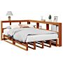 Vidaxl Bookcase Bed Without Mattress Wax Brown 120x200cm Solid Wood Pine