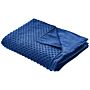 Weighted Blanket Cover Navy Blue Polyester Fabric 120 X 180 Cm Dotted Pattern