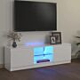 Vidaxl Tv Cabinet With Led Lights High Gloss White 120x30x35.5 Cm