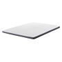 Mattress Topper White With Grey Fabric Eu Double Size 140 X 200 Cm 6 Cm Depth