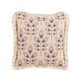 Decorative Cushion Beige Leaf Motif 60 X 60 Cm Scatter Toss Pillow Print