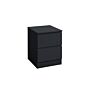 Oslo 2 Drawer Bedside Black