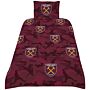 West Ham United Fc Player Camo Single Duvet Set