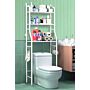 3 Tiers Metal Bathroom Organizer Over Toilet Rack Storage Shelves White