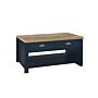 Highgate 2 Drawer Coffee Table Navy Blue & Oak