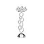 Tall Candlestick Candle Holder Silver Leg Crystal Flower Shape