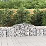 Vidaxl Arched Gabion Baskets 5 Pcs 300x30x60/80 Cm Galvanised Iron