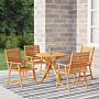 Vidaxl 5 Piece Garden Dining Set Solid Wood Acacia