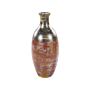 Decorative Vase Brown And Black Terracotta Earthenware Faux Aged Distressed Finish Natural Style For Dried Flowers