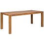 Dining Table Natural Oak Wood 180 X 90 Cm Modern Scandinavian